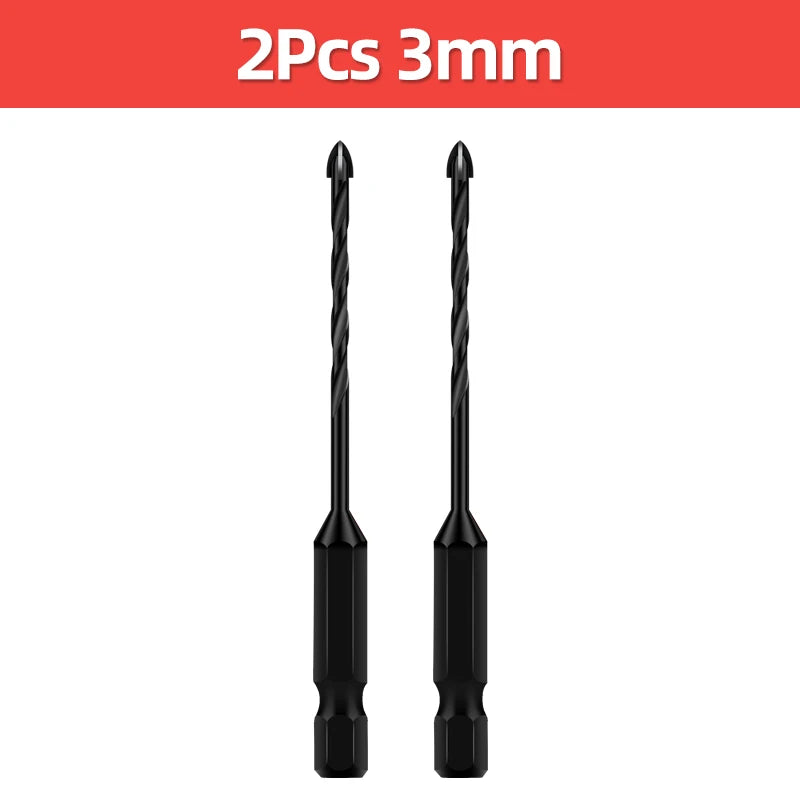 Cross Hex Drill Bit Set For Concrete Porcelain Tile Glass Metal Professional Multifunction Drill Bits Kit Tools Carbide Drills