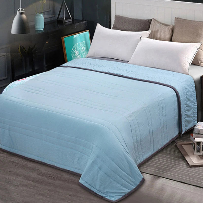 Plain Duvets Spring Summer Soft Comforter Quilt Skin-friendly Washable Dorm Twin Double Size Lightweight Bedding Bedroom Quilted