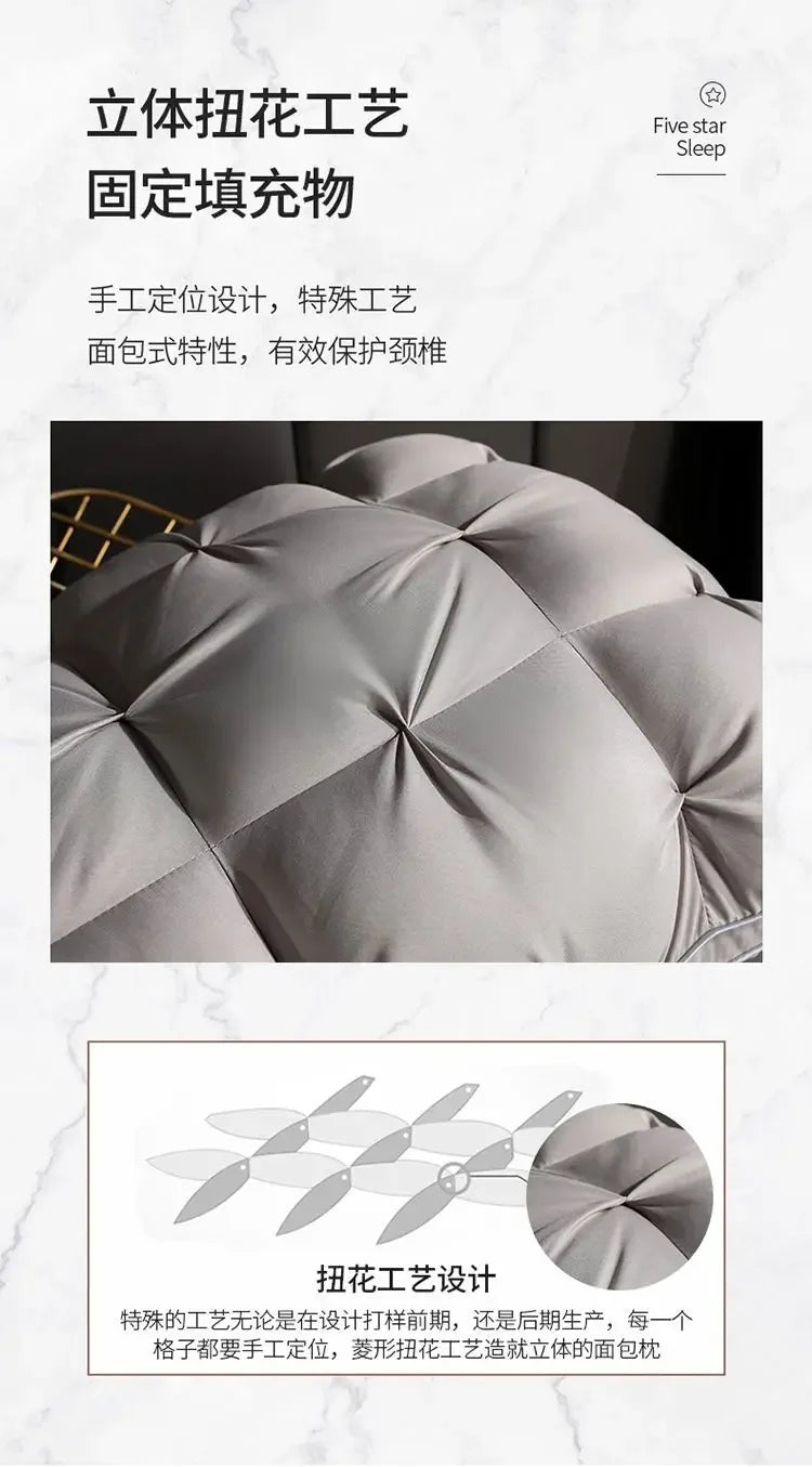 bilateral twisted flower pillow super soft sleep cervical spine protection household single pillow core pair does not collapse