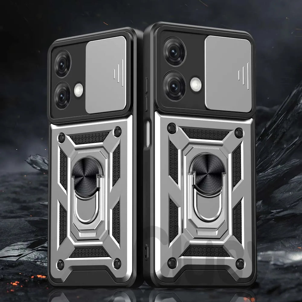 For Motorola Mote G84 G54 G34 G14 G53 G62 G42 G10 G20 G30 E22i E20 E30 E40 Case Slide Camera Shockproof Armor Protect Cover