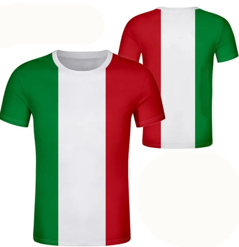 Italy T-Shirts Italian Flag 3D Print Streetwear Men Women Casual Fashion Oversized Short Sleeve T Shirt Kids Tees Tops Clothing