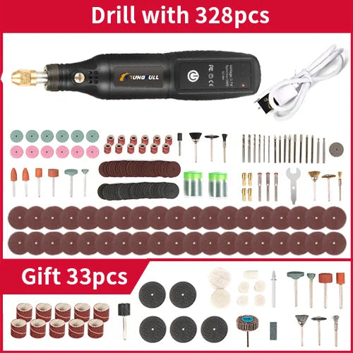 Strumento per incisione USB, utensile Dremel, trapano a batteria, utensile rotante, mini trapano elettrico senza fili, lucidatrice ricaricabile