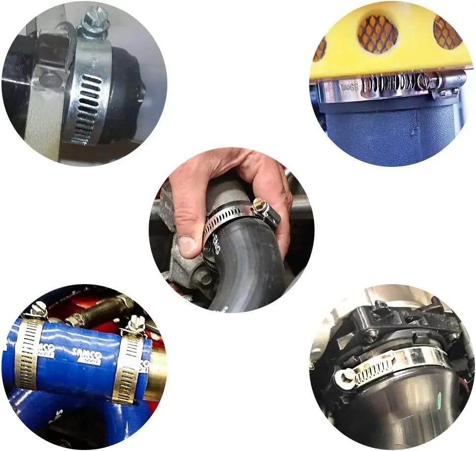 Morsetto per tubo carburante regolabile per auto, fascetta a vite in acciaio inossidabile, fascette stringitubo, pinze per ingranaggi a vite, elementi di fissaggio per tubi dell'acqua del rubinetto