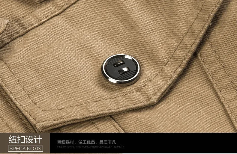 Men's Jackets and Overcoats Military Bomber Jackets Men's Casual Cotton Men's Slim-fit Aviator Jackets Sizes M -6 XL