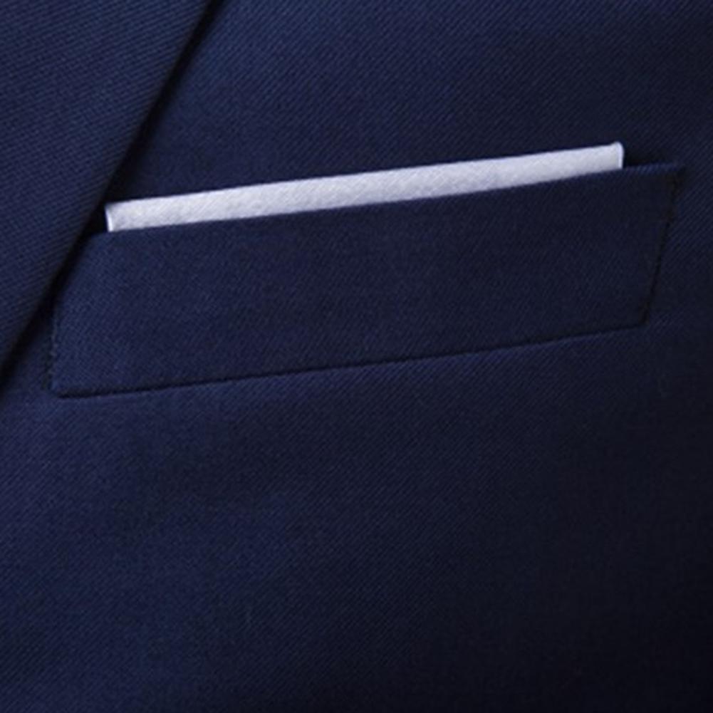 Men Three-piece Suit Men's Formal Business Style Slim Fit Wedding Suit Set with Silky Smooth Anti-wrinkle Fabric Turn-down