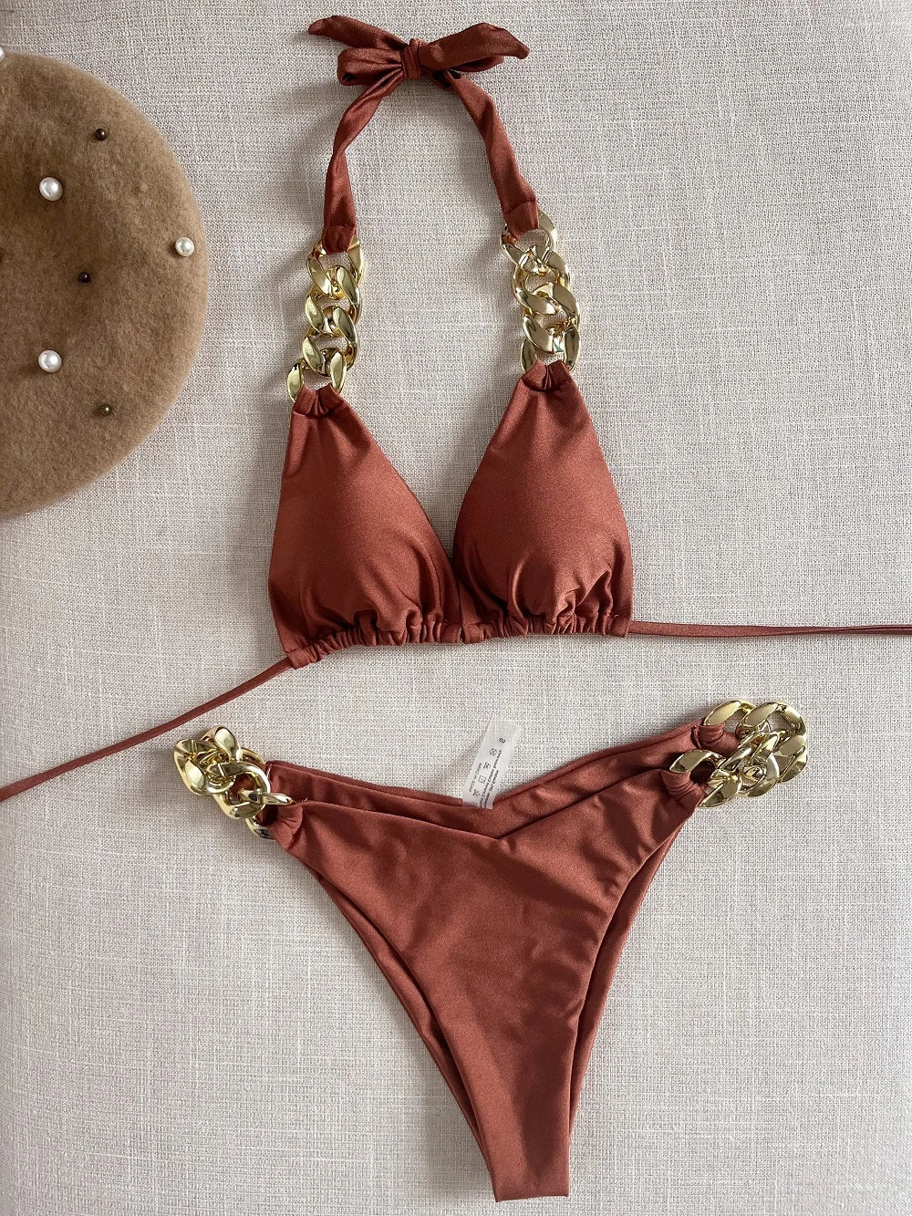 RUOTONGSEPT New Sexy Bikini 2023 Triangle Bathing Suit for Women Brazilian Bikini Set 2-piece Halter Swimwear Push Up Swimsuit