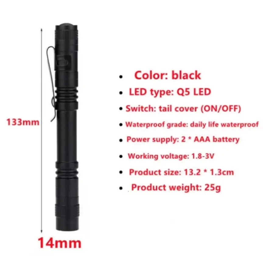 LED Flashlight 1000 lumens Mini Portable Switch Mode LED Flashlight For Daily lighting Dentists Camping Outdoor Lighting