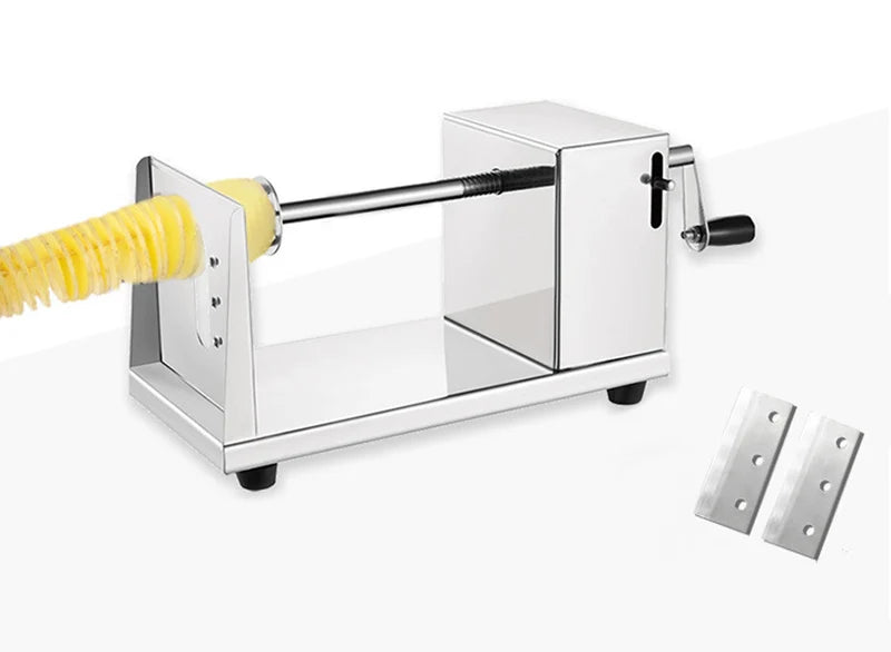 Potato cutter Tornado semi-automatic stretching spiral thick stainless steel, manual slicer French fry machine vegetable cutter
