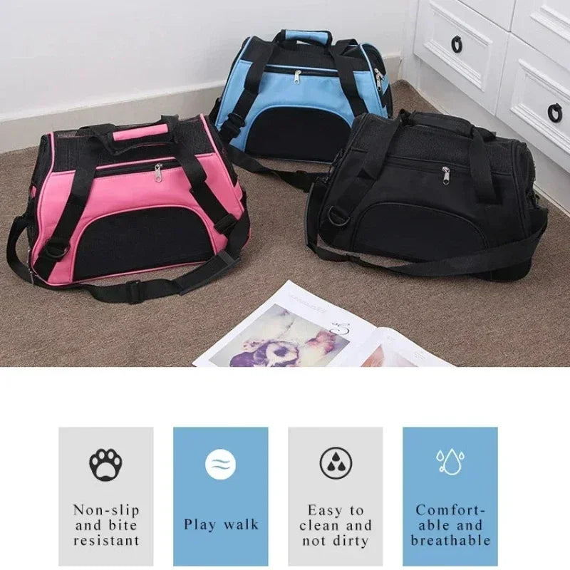 Breathable Out and About Portable Foldable Portable Dog Cat Carrier Bag Pet Puppy Travel Bags Outdoor Tent Carrier Pets Handbag