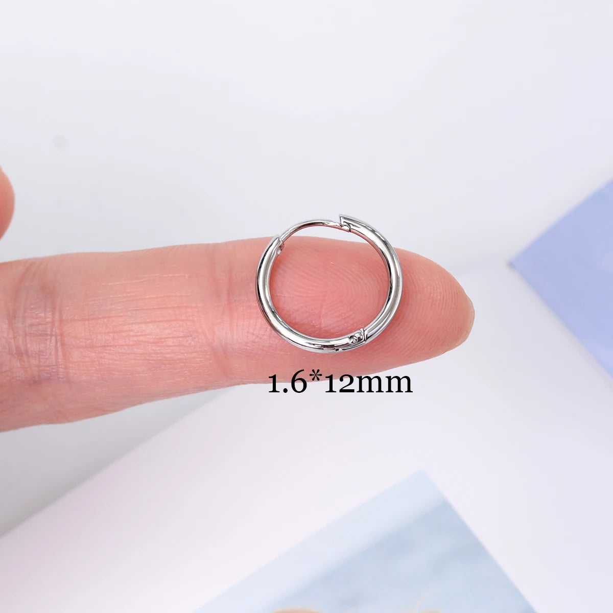 Minimalist Stainless Steel Huggie Hoop Earrings For Women Men Gold Color Tiny Round Circle Earring Punk Rock Statement Jewelry
