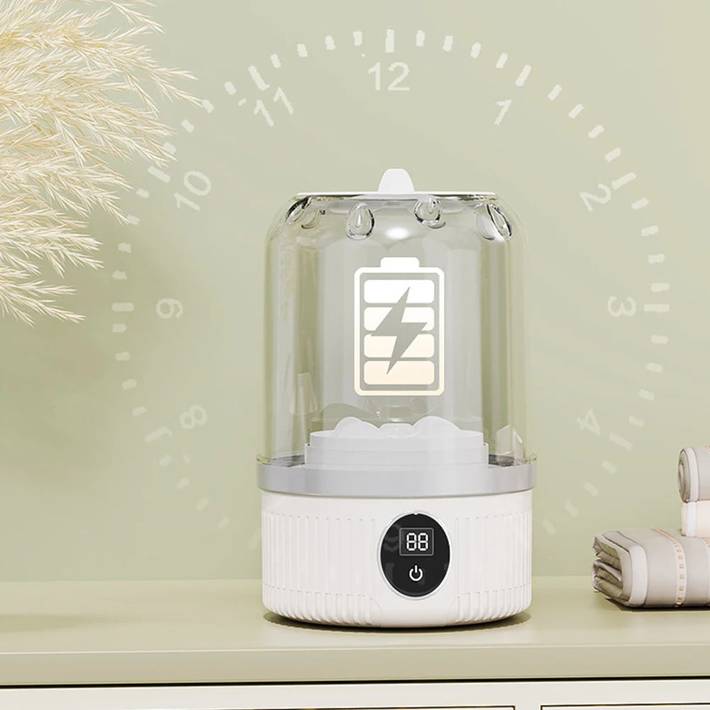 NEW Mini Underwear Washing Machine Fully Automatic Laundry Cup Cordless Portable Underwear Sock Washer Rechargeable for Travel