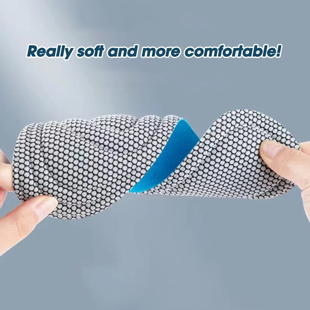 2 Pairs Memory Foam Orthopedic Insoles for Shoes Antibacterial Deodorization Sweat Absorption Insert Sport Shoes Running Pads