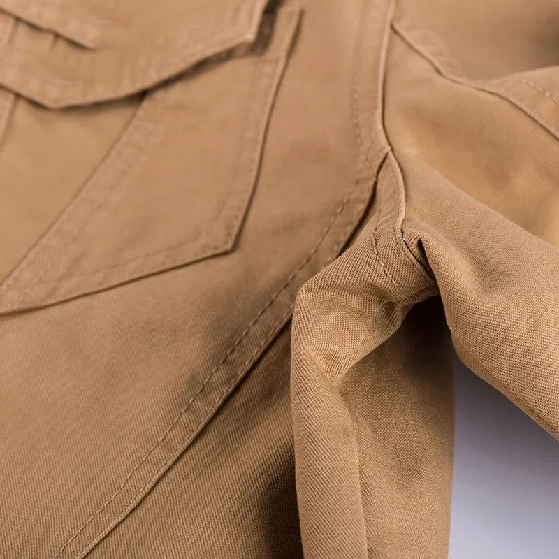 Men's Jackets and Overcoats Military Bomber Jackets Men's Casual Cotton Men's Slim-fit Aviator Jackets Sizes M -6 XL