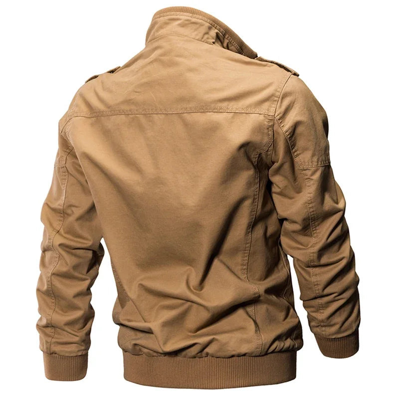 Men's Jackets and Overcoats Military Bomber Jackets Men's Casual Cotton Men's Slim-fit Aviator Jackets Sizes M -6 XL