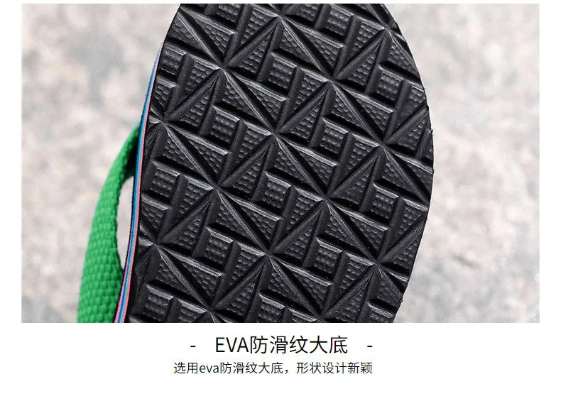 Women's Rainbow Color Platform Flip Flops Summer Thick Sole Lightweight Slip-on Wedges Sandals Girls Beach Slippers