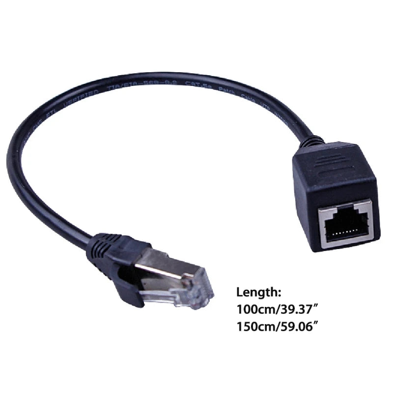 2025 New Ethernet Extension Cable Cat6 LAN Cable Extender RJ45 Network Patch Cord Male to Female Connector