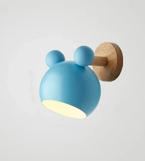 Nordic Mickey Wall Lamp Bedroom Parlor Wall Light Study Applique Murale Luminaire Simple and Lovely Children's Room Wandlamp