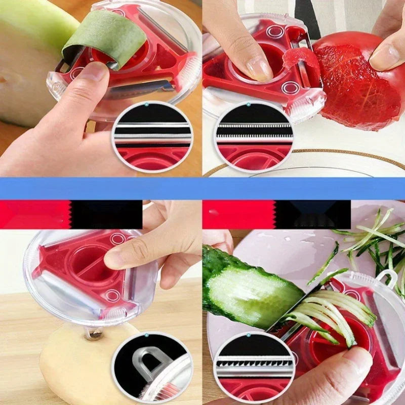 3In1 Multifunction Kitchen Tools Fruit and Vegetable Peeler Vegetable Shredding Tool Stainless Steel Blade Easy To Clean Replace