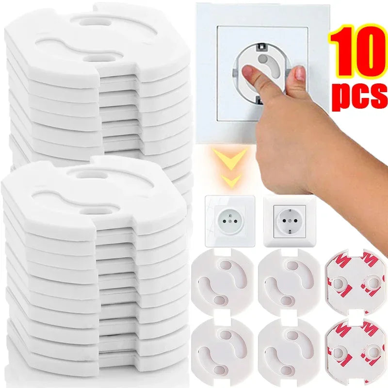 1/10pcs Baby Safety Child Electric Socket Outlet Plug Protection Security Two Phase Safe Lock Cover Kids Sockets Cover Plugs