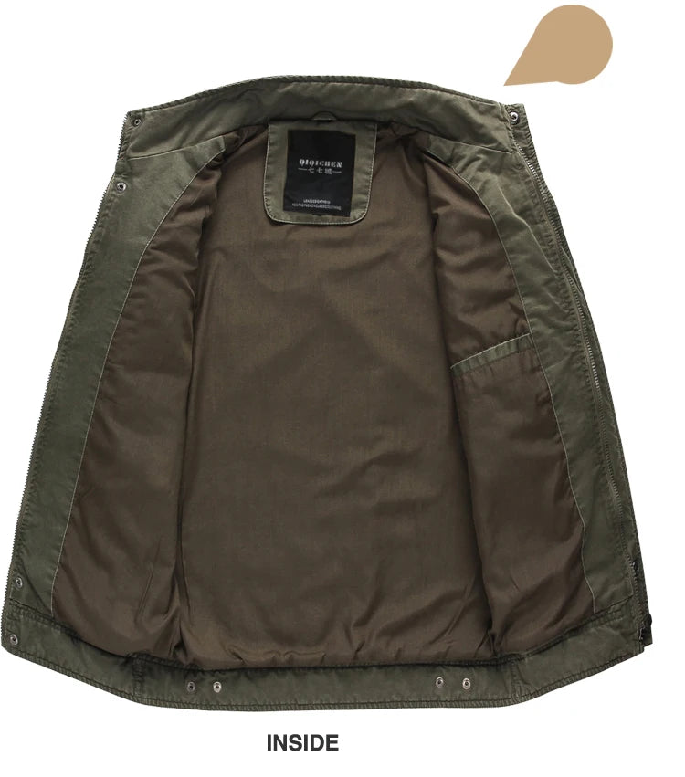 New 2023 Casual Army Military Jacket Men Plus Size M-6XL Jaqueta masculina Air force one Spring & Autumn Cargo Mens Jackets Coat