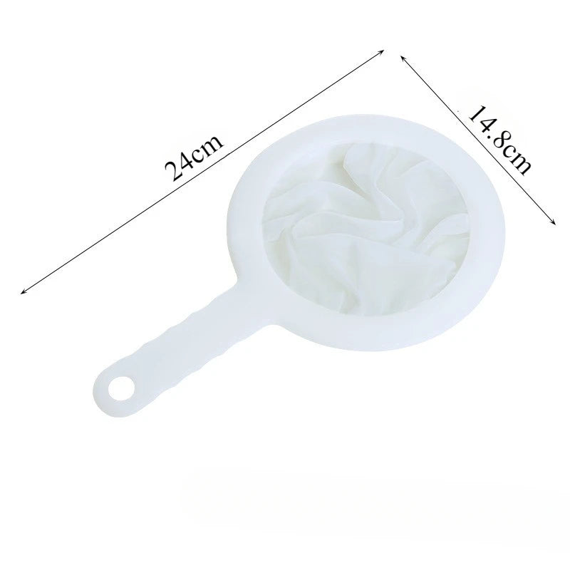 100/200/400 Mesh Washable Nylon Ultra Fine Filter Mesh Strainer Spoon Sieve Soy Milk Juice Coffee Tea Filter Kitchen Colander