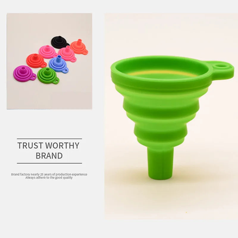 Kitchen Funnel Set Gadget Accessories Foldable Silicone Foldable Funnel for Filling Water Bottles With Liquid Transfer