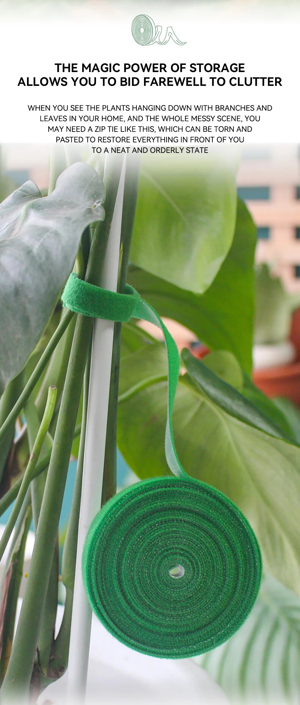 Garden Tape Nylon Cable Tie for Plants Flowers Growing Climbing Reusable Plant Support Hook-and-loop Fastener Garden Accessories