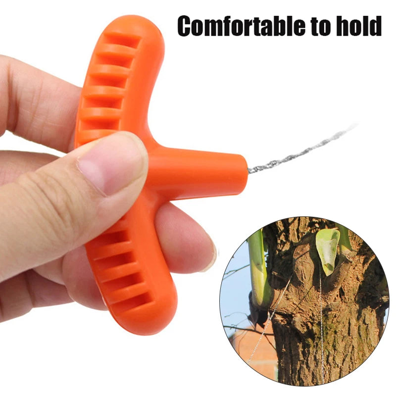 Outdoor Camping Hiking hand rope saw Portable Stainless Steel Wire Saw with Finger Handle Survive Tool camping accsesorios