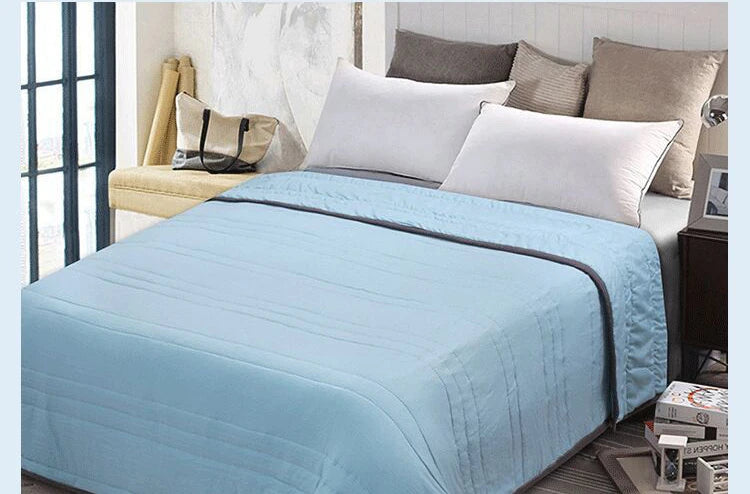 Plain Duvets Spring Summer Soft Comforter Quilt Skin-friendly Washable Dorm Twin Double Size Lightweight Bedding Bedroom Quilted