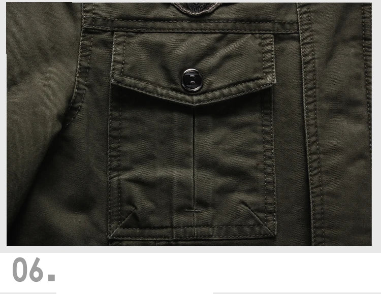 New 2023 Casual Army Military Jacket Men Plus Size M-6XL Jaqueta masculina Air force one Spring & Autumn Cargo Mens Jackets Coat