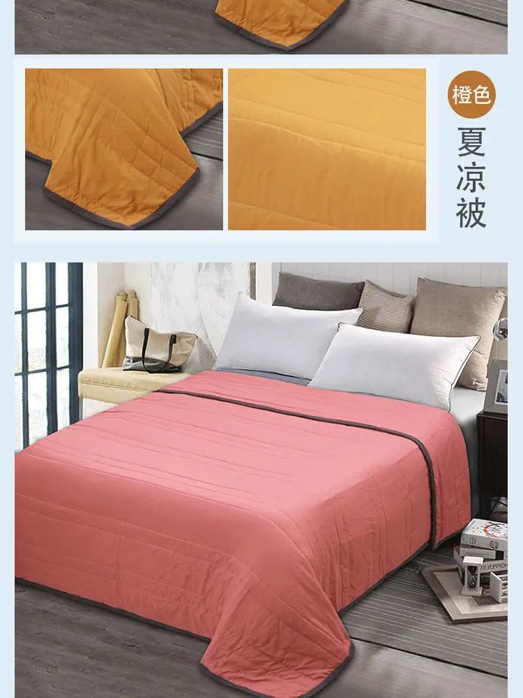 Plain Duvets Spring Summer Soft Comforter Quilt Skin-friendly Washable Dorm Twin Double Size Lightweight Bedding Bedroom Quilted
