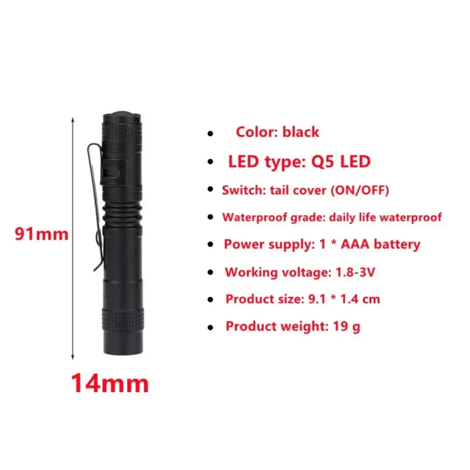 LED Flashlight 1000 lumens Mini Portable Switch Mode LED Flashlight For Daily lighting Dentists Camping Outdoor Lighting