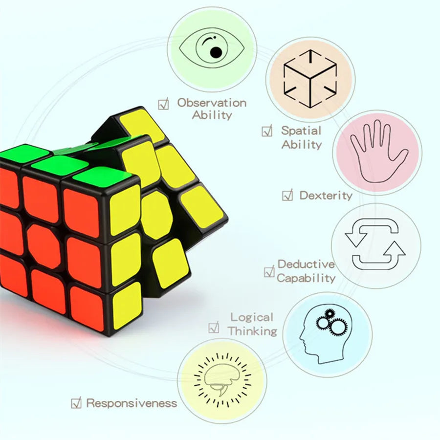 QiYi QiHang Warrior M 3x3 Magic Cubes White Black Speed Puzzle Professional Cubo Magico Toys Birthday Christmas Gifts For Kids
