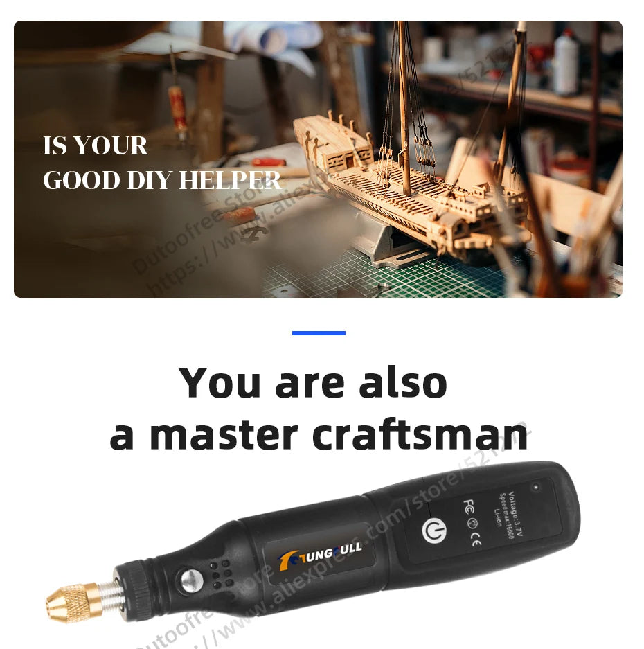 Strumento per incisione USB, utensile Dremel, trapano a batteria, utensile rotante, mini trapano elettrico senza fili, lucidatrice ricaricabile
