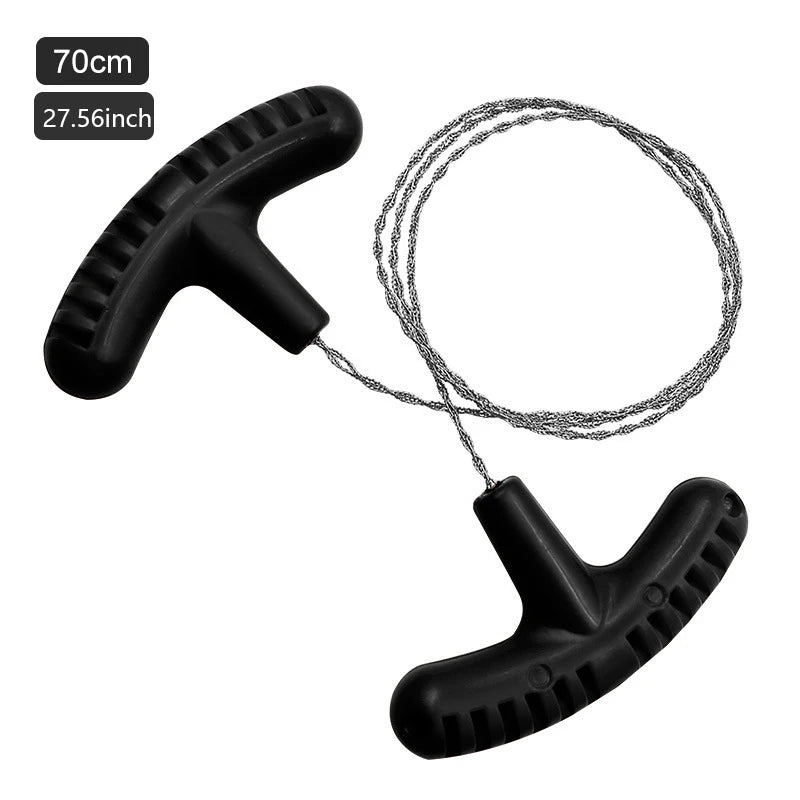 Outdoor Camping Hiking hand rope saw Portable Stainless Steel Wire Saw with Finger Handle Survive Tool camping accsesorios