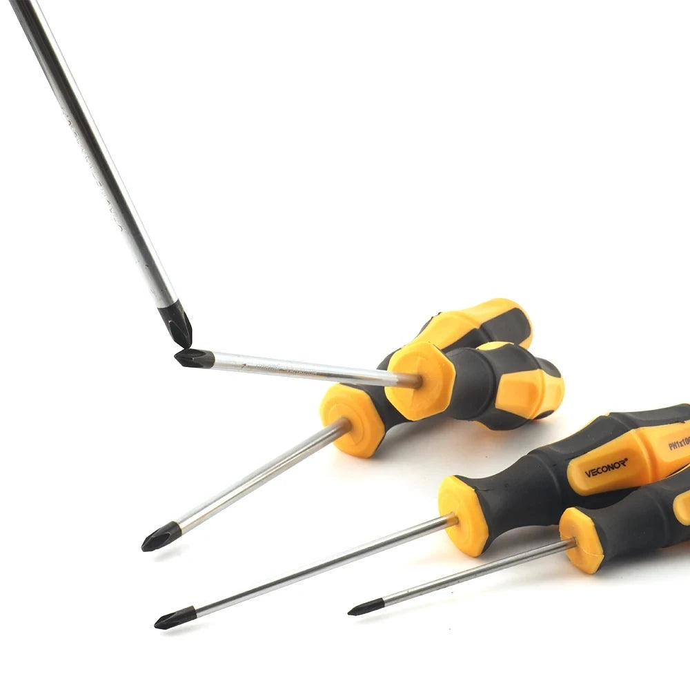 1pc Magnetic Phillips Cross Head Screwdriver PH0 PH1 PH2 Multifunctional Household Basic Anti Slip Manual Screw Drive Tool