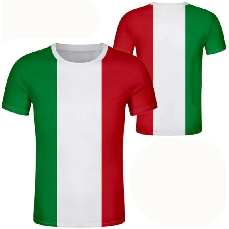 Italy T-Shirts Italian Flag 3D Print Streetwear Men Women Casual Fashion Oversized Short Sleeve T Shirt Kids Tees Tops Clothing