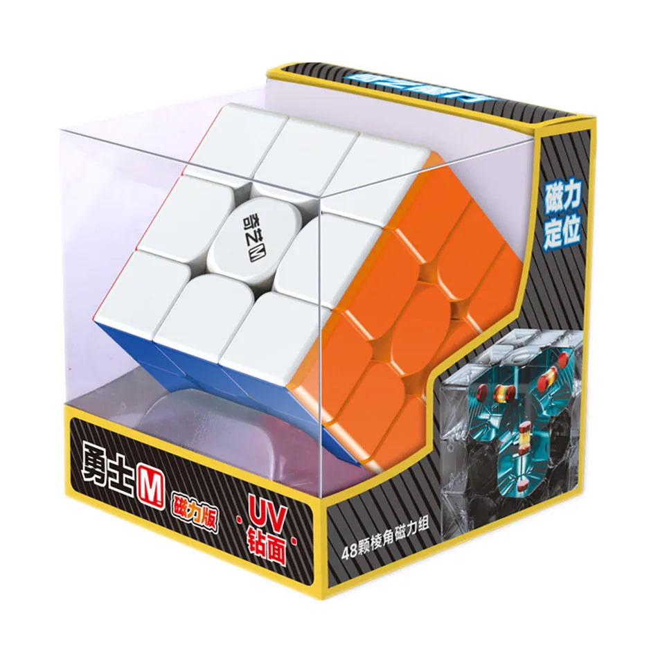 QiYi QiHang Warrior M 3x3 Magic Cubes White Black Speed Puzzle Professional Cubo Magico Toys Birthday Christmas Gifts For Kids