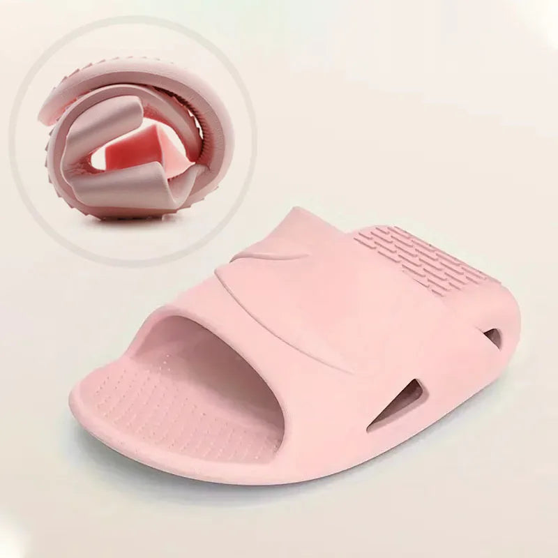 2024 New Foldable EVA House Slippers Portable Hotel Travel Slipper Bathroom Non-Slip Slides Home Indoor Flat Shoes for Men Womem