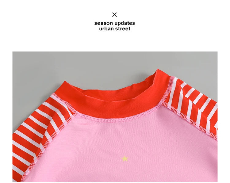 2025 Boy Girl Swimwear Swim Suits Sun Protective Long Sleeve Dinosaur Unicorn Children Swimsuits Bathing Suit Kids Swimming Suit
