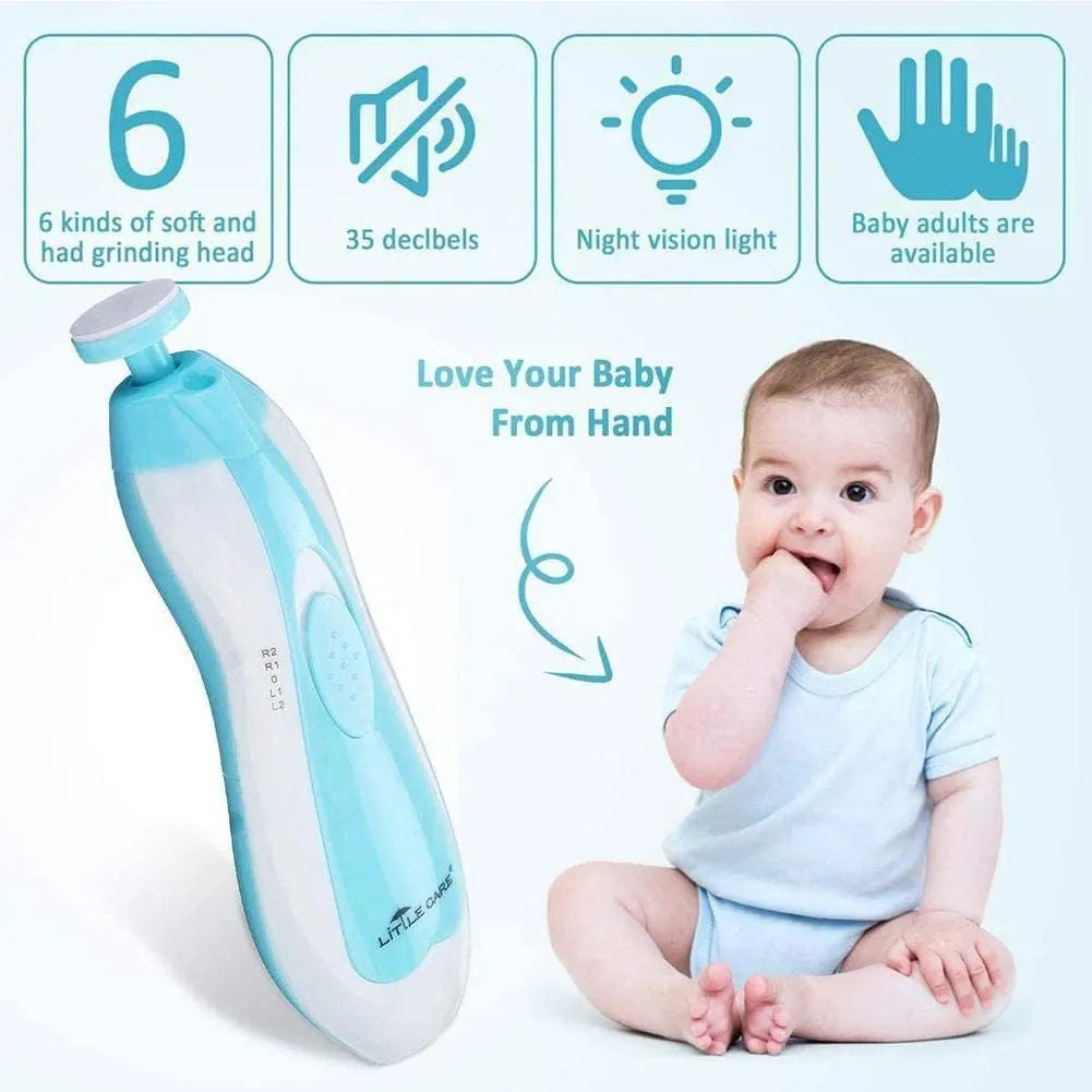 Dr.isla Electric baby Nail clipper LED Light Baby Nail Trimmer Baby Care Set 4-speed speed Adjustment With Low Noise