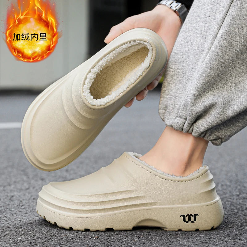 Chef Shoes For Men Kitchen Working Soft Rubber Sandals Garden Shoes Clogs Big Size 47 48