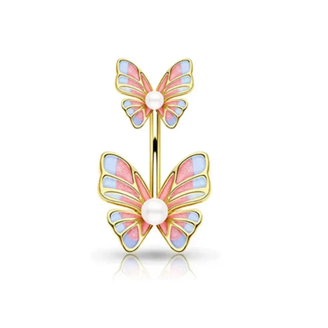 Snake Belly Button Ring Dangle Navel Piercing Ring Heart Belly Ring Zircon Navel Rings Body Piercing Jewelry Umbilical Pircing