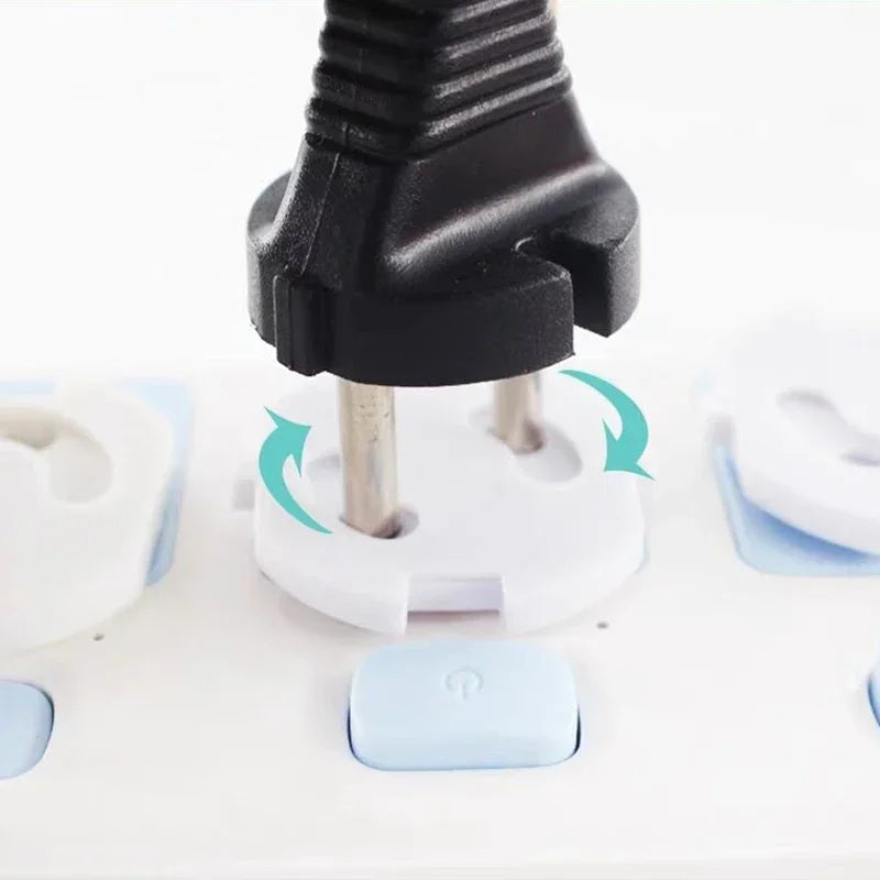 1/10pcs Baby Safety Child Electric Socket Outlet Plug Protection Security Two Phase Safe Lock Cover Kids Sockets Cover Plugs