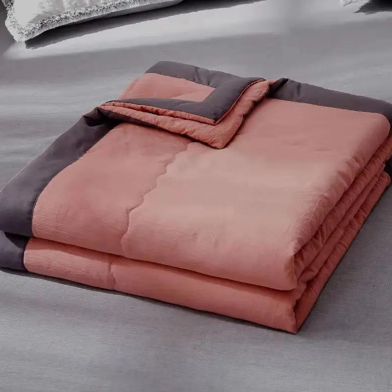 Plain Duvets Spring Summer Soft Comforter Quilt Skin-friendly Washable Dorm Twin Double Size Lightweight Bedding Bedroom Quilted