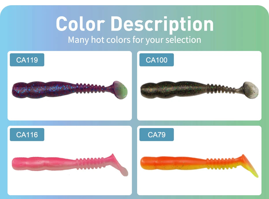 KESFISHING Fishing Lures Rock Shiner 50 95 115mm Pesca Artificial Soft Silicone Bass Baits Quality Smell and Salts T Tail Shad