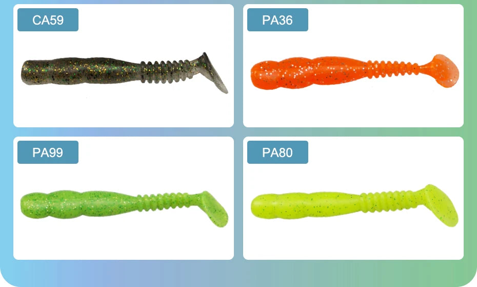 KESFISHING Fishing Lures Rock Shiner 50 95 115mm Pesca Artificial Soft Silicone Bass Baits Quality Smell and Salts T Tail Shad