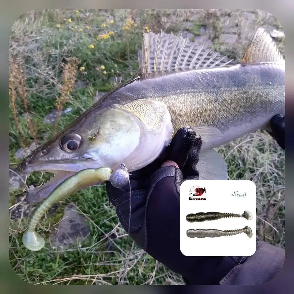 KESFISHING Fishing Lures Rock Shiner 50 95 115mm Pesca Artificial Soft Silicone Bass Baits Quality Smell and Salts T Tail Shad