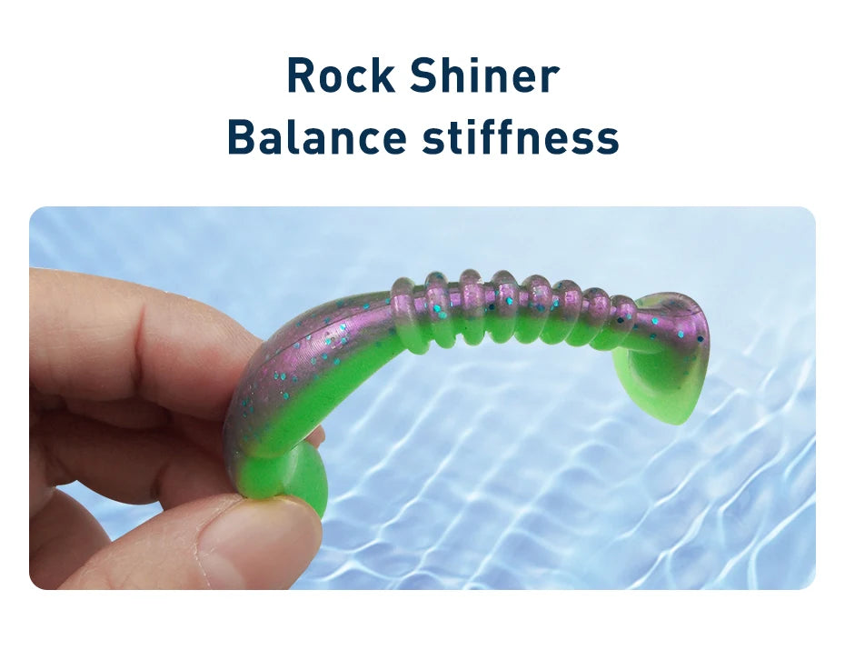 KESFISHING Fishing Lures Rock Shiner 50 95 115mm Pesca Artificial Soft Silicone Bass Baits Quality Smell and Salts T Tail Shad