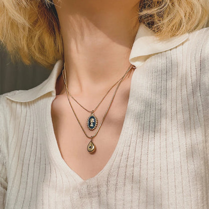 Korean Style Water Drop Star Necklace